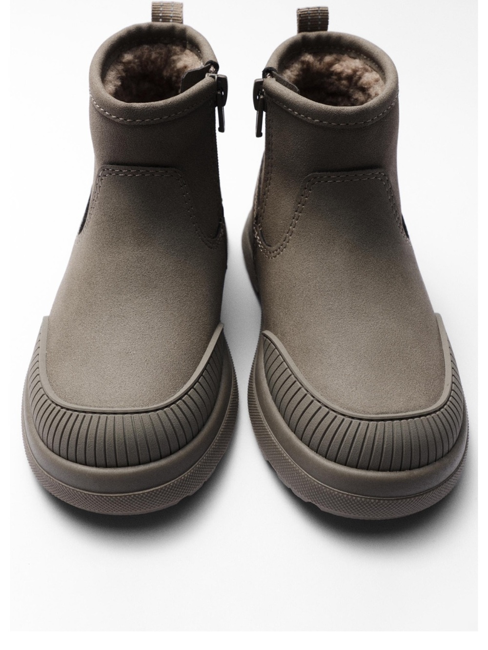 Zara Lined Boots Taupe Weather-Ready Ankle